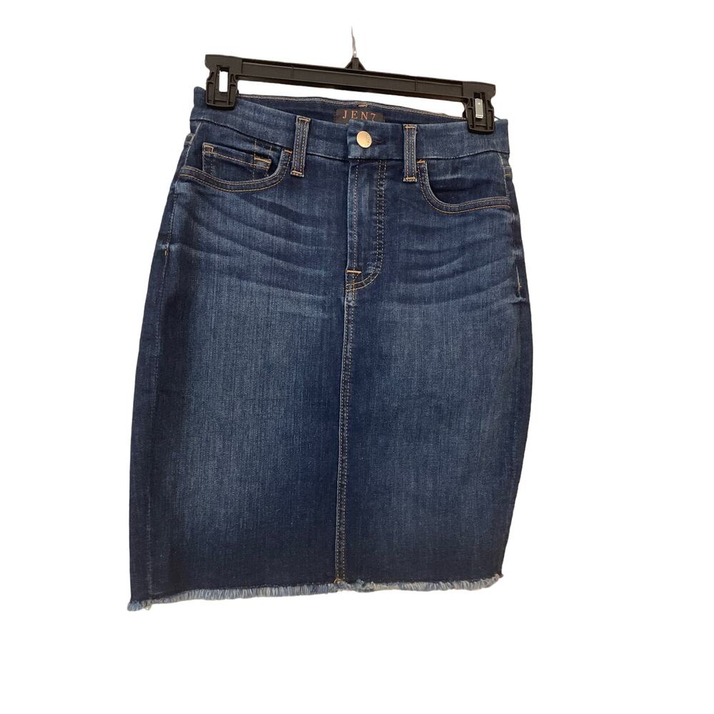 7 For All Mankind Dark Blue Jeans Skirt Women's Size 0 NWOT